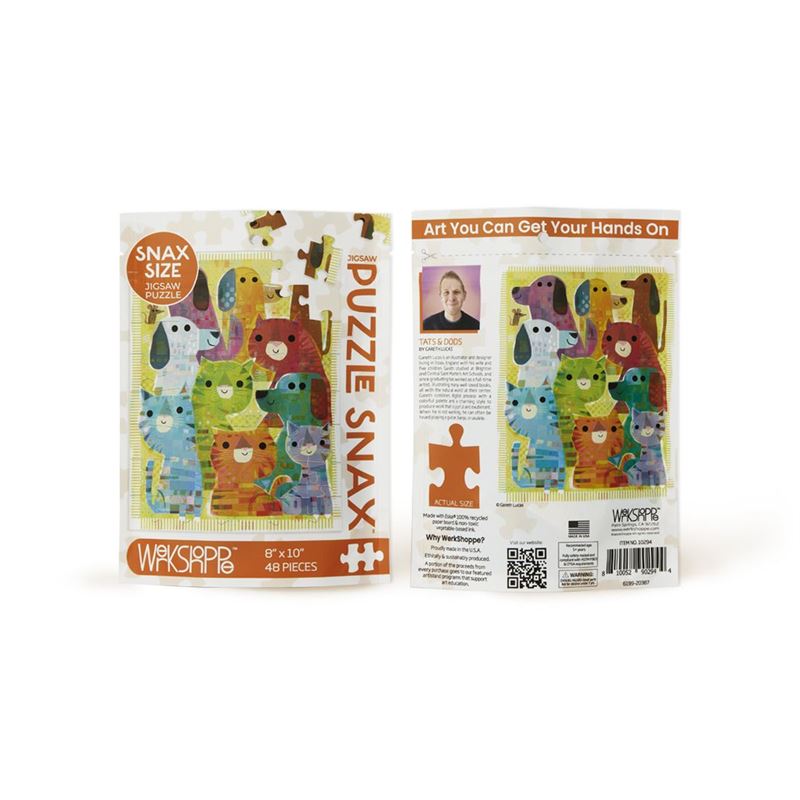 WerkShoppe - Tats & Dogs 48 Pce - Puzzle Snax