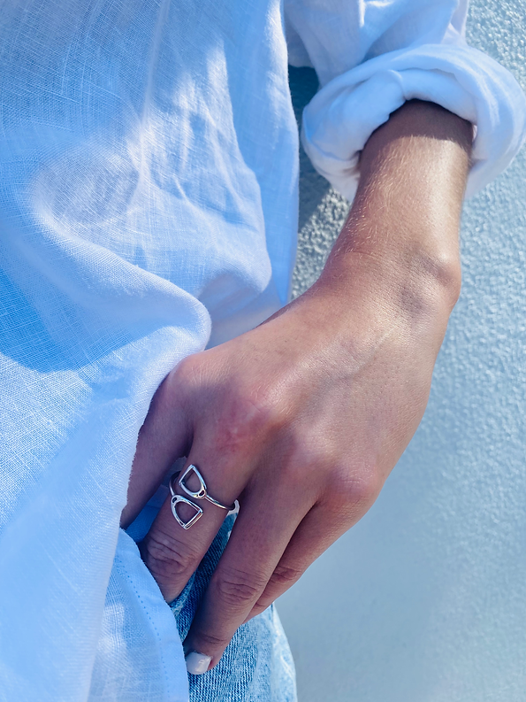Twigg Stirling Silver Stirrup Ring