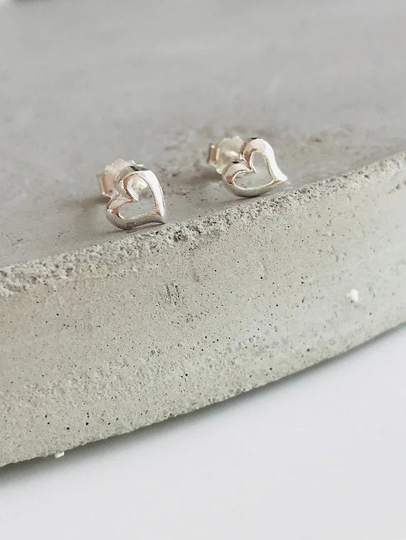 Twigg Heart Stud Earrings