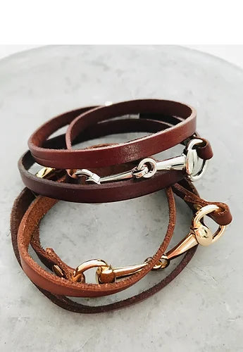 Twigg Leather Snaffle Bangle