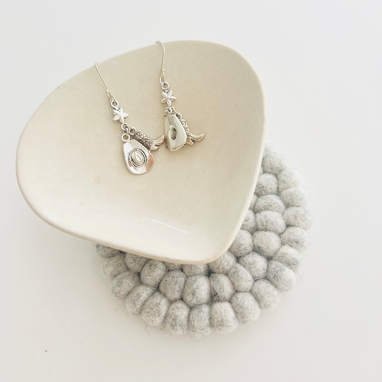 Twigg Equestrian Cowboy Boot Charm Earrings