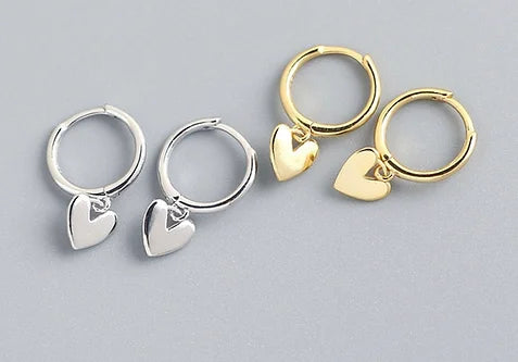 Twigg Love Heart Huggies - Silver
