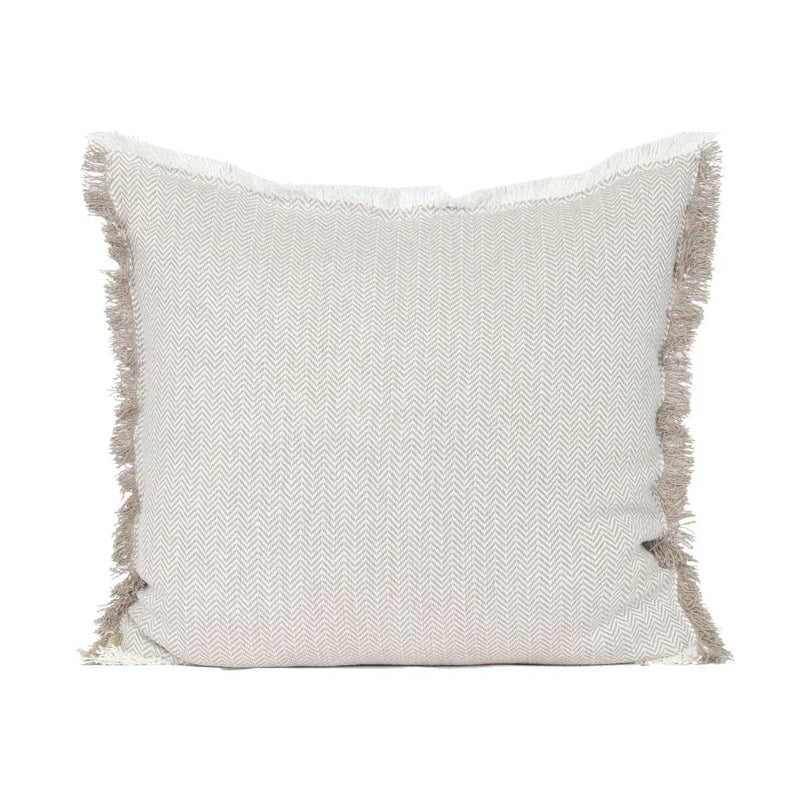 Heavy Herringbone Cushion - 60 x 60cm - Taupe
