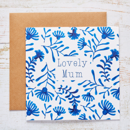 Lovely Mum Indigo Card & Evelope