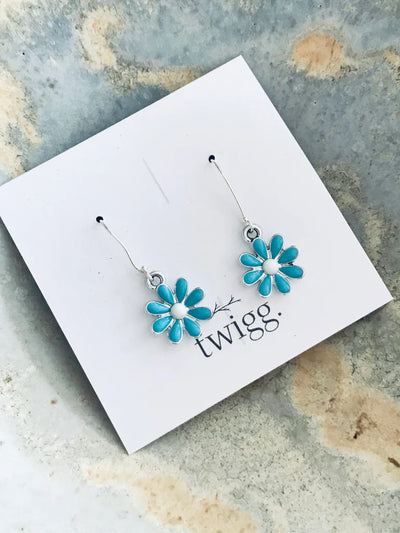 Twigg Isabella Silver Daisy Earrings