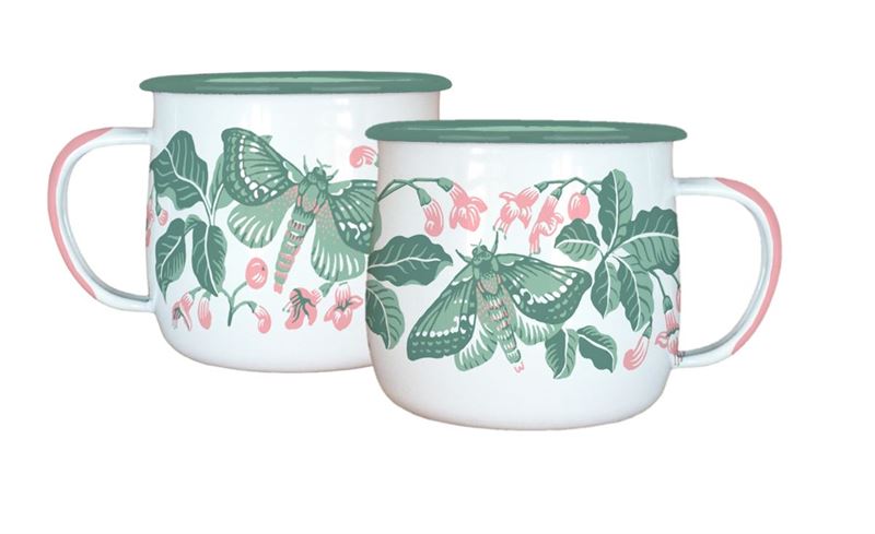 Wolfkamp & Stone - Puriri Moth - Enamel Mug