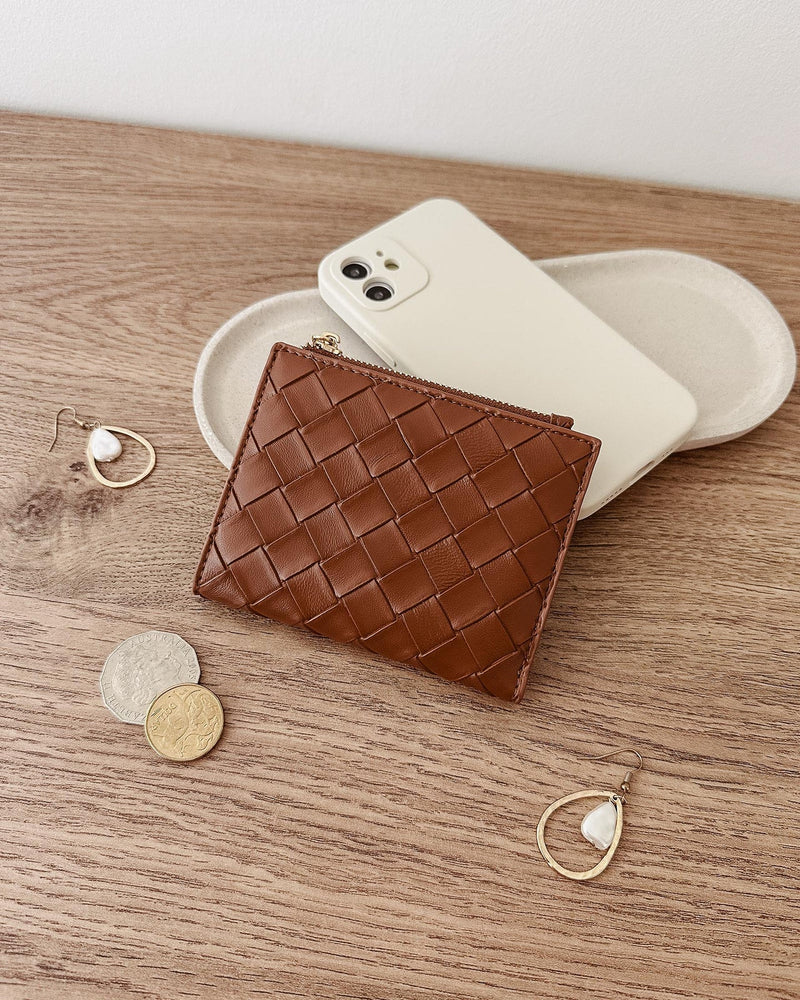 Louenhide Lily Woven Wallet - Tan
