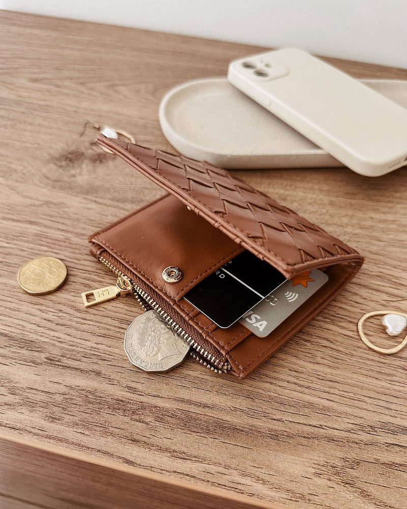 Louenhide Lily Woven Wallet - Tan