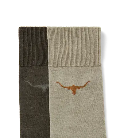 RMW Longhorn Wool Blend Sock - 2 Pack - Eucalypt/Taupe