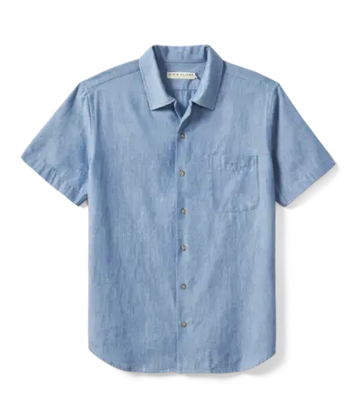 RMW Camp Collar Regular Short Sleeve Shirt - Chambray