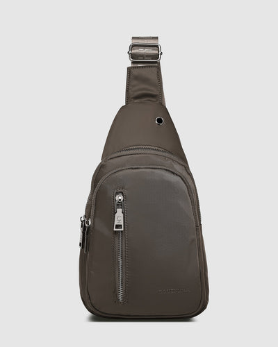 Louenhide Boyd Nylon Sling Bag - Chocolate