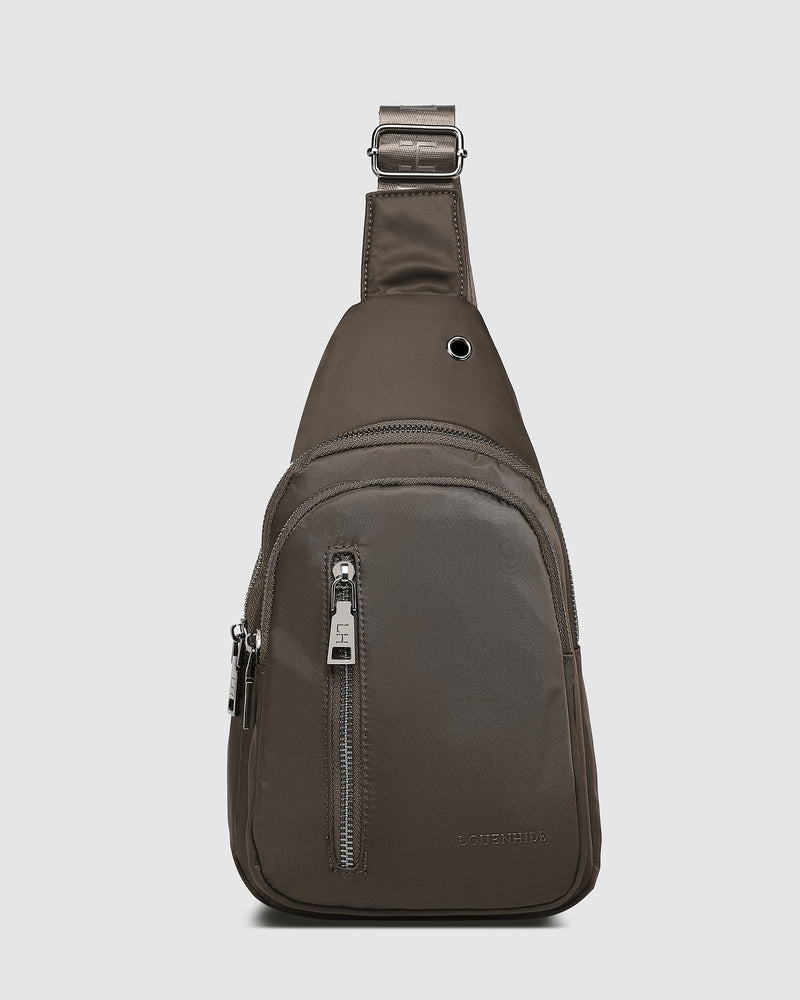 Louenhide Boyd Nylon Sling Bag - Chocolate