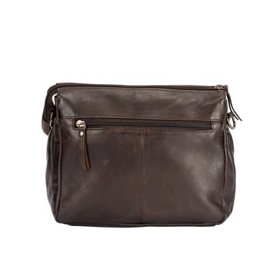 Greenwood Leather Shoulder Bag - June - Brown