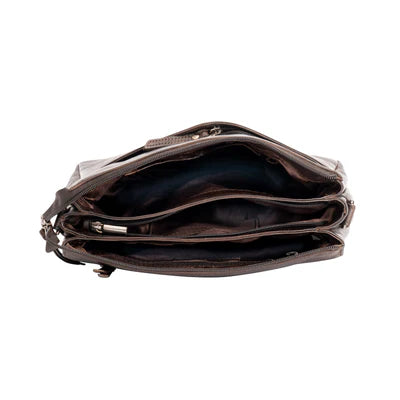 Greenwood Leather Shoulder Bag - June - Brown