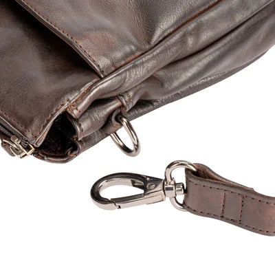 Greenwood Leather Shoulder Bag - June - Brown
