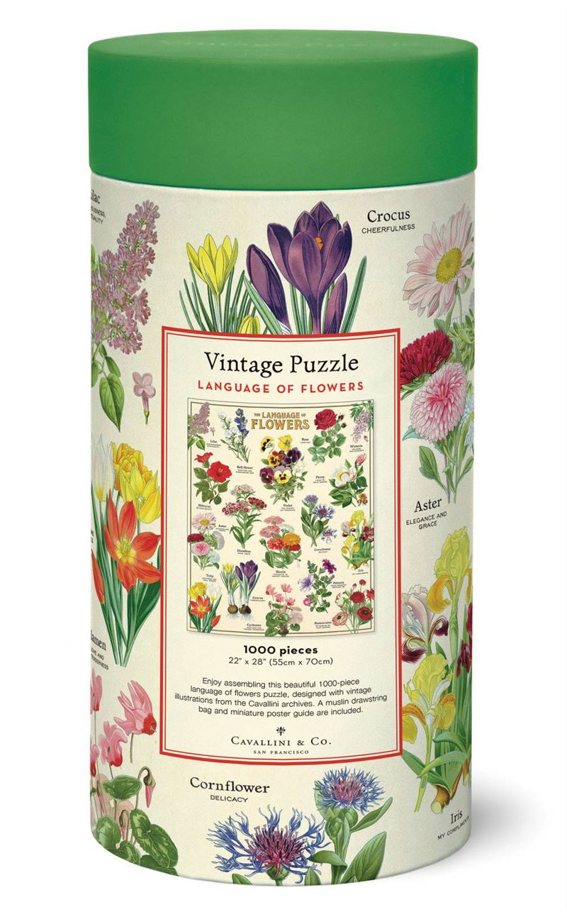 Cavallini & Co - Language Of Flowers 1000 Pce - Vintage Puzzle