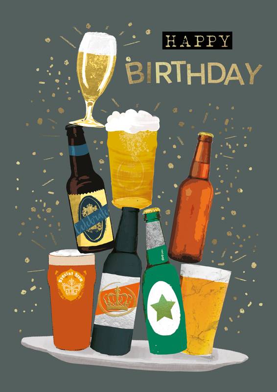 Hammond Gower - Happy Birthday Beers - Birthday Card