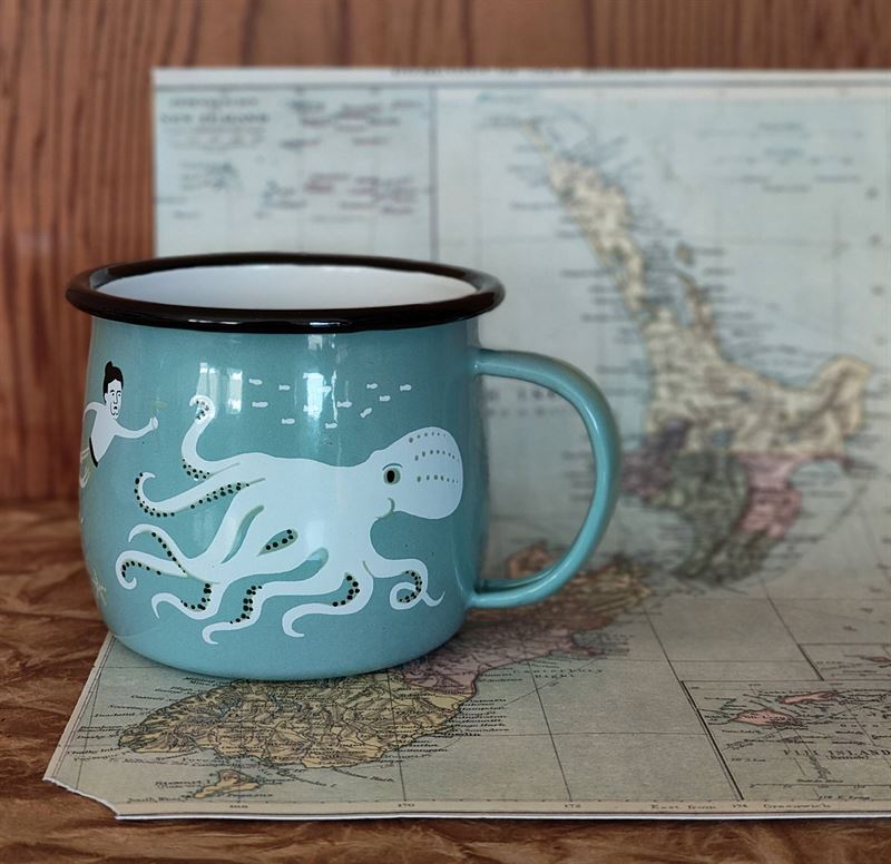 Wolfkamp & Stone - Kupe And Te Wheke - Enamel Mug