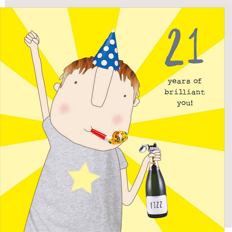 Rosie Made A Thing - Brilliant Boy - 21st Birthday Card