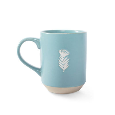 Fringe - White Moth On Blue - Stoneware Mug