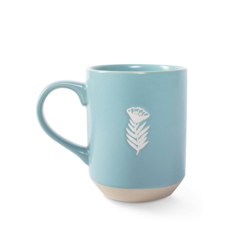 Fringe - White Moth On Blue - Stoneware Mug