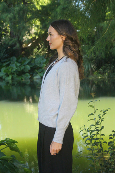 Lothlorian Alpaca Enclave Cardigan - Dove