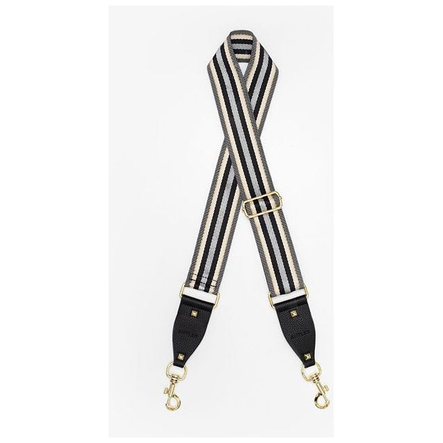 Antler Bag Strap Silver and Gold Multi Stripe