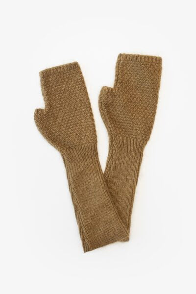 Antler Mabel Long Fingerless Gloves - Olive