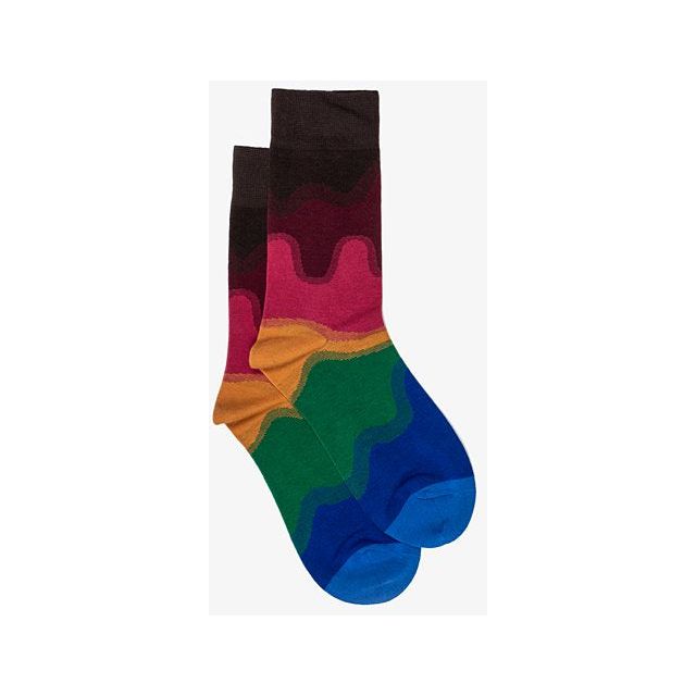 Antler Mens Sock - Rainbow Wave