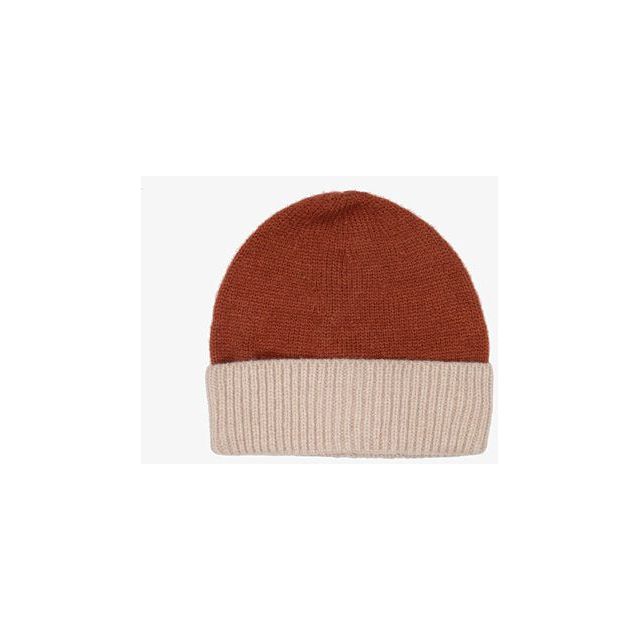 Antler Bambino Kids Beanie - Terracotta and Oat