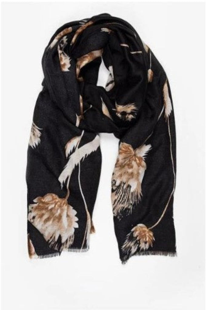 Antler Scotch Thistle & Gold Foil Scarf