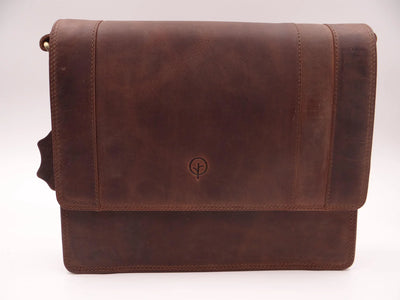 Second Nature Brushed Leather Messenger Bag - Medium