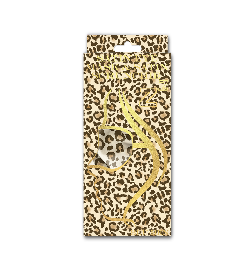 Bluhen - Leopard Print Satin Eyemask and Scrunchie