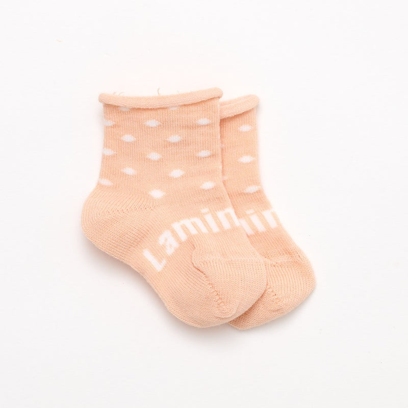 Lamington Merino Roll Top Crew Socks - Baby - Lychee
