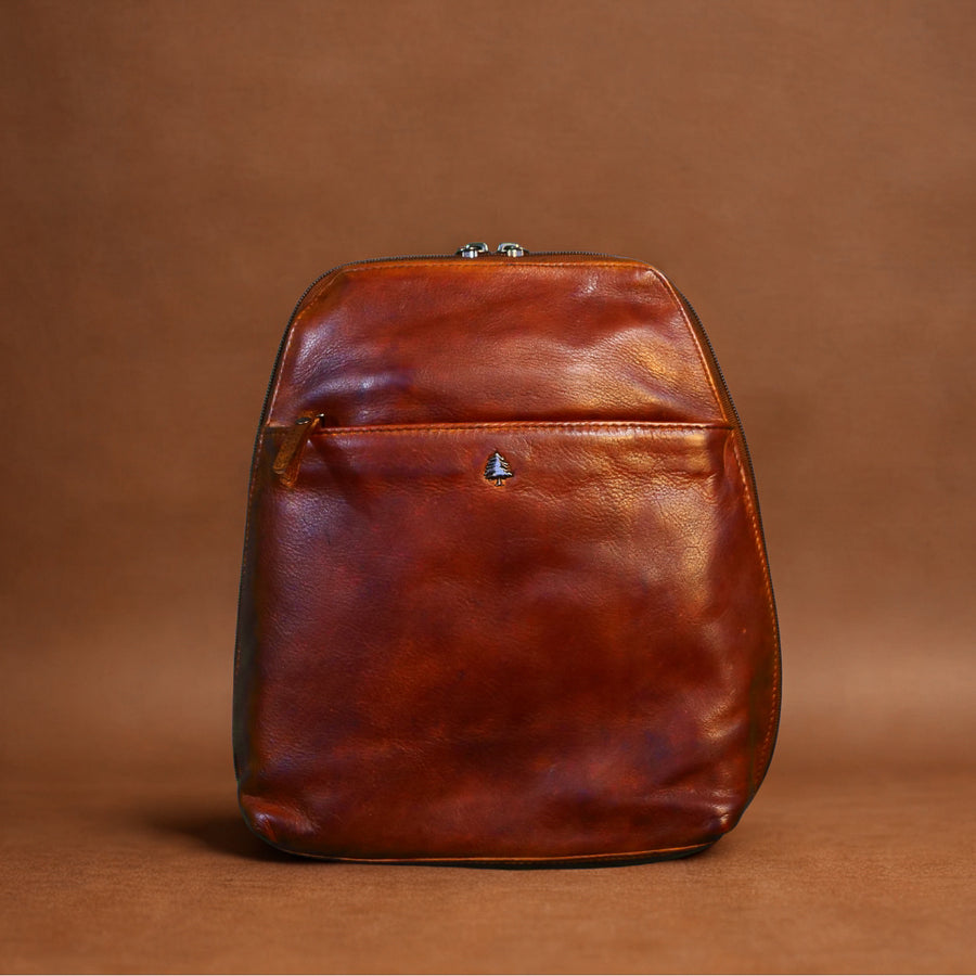 brown leather backpack nz Greenwood Leather Backpack