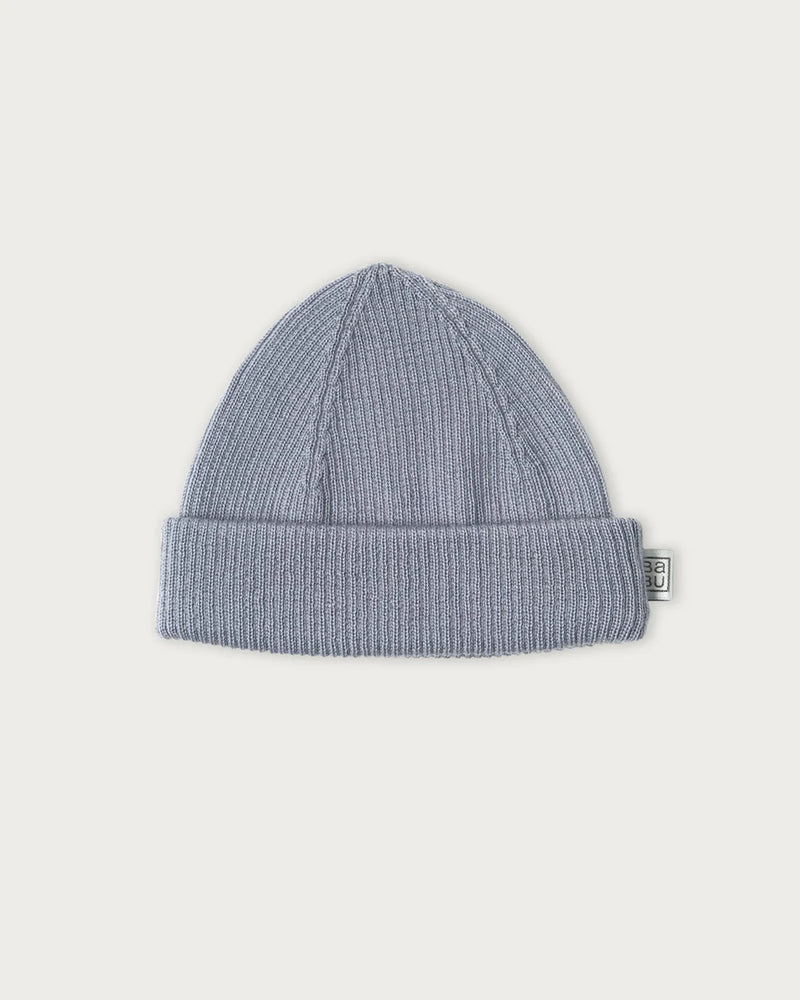 Babu Merino Knitted Rib Hat - Periwinkle