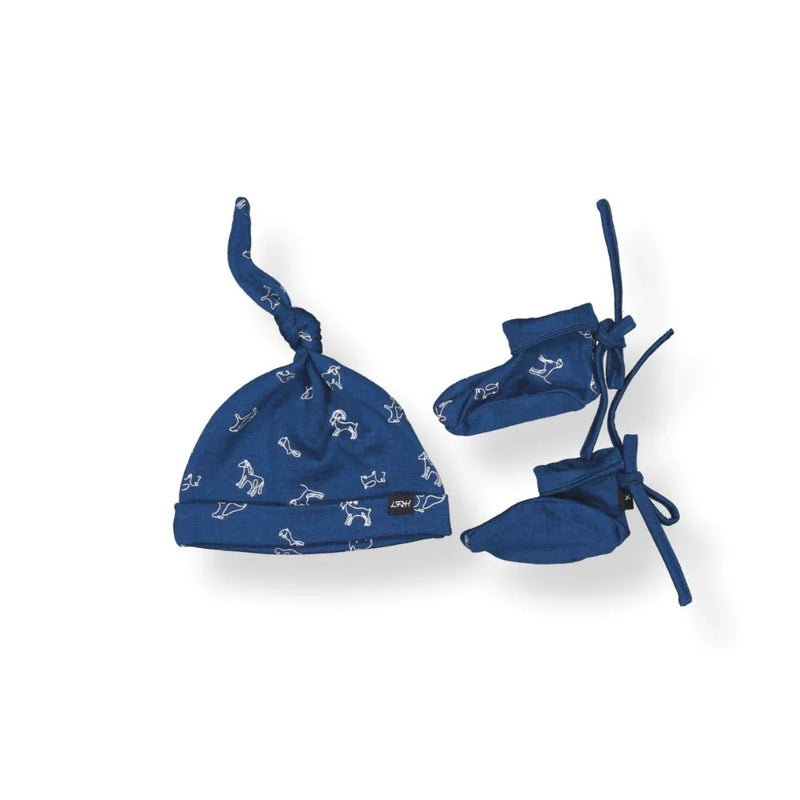 LFOH Knotted Beanie and Bootie Set - Gibraltar Animal