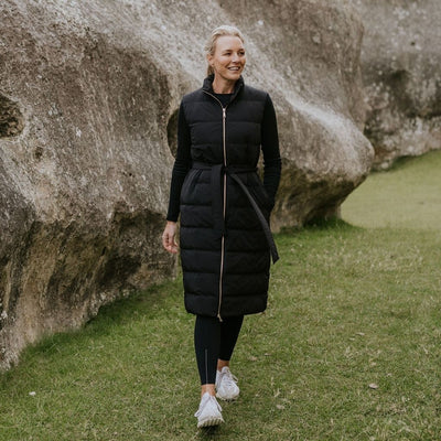 Moke Bella Womens 90/10 Maxi Vest - Black