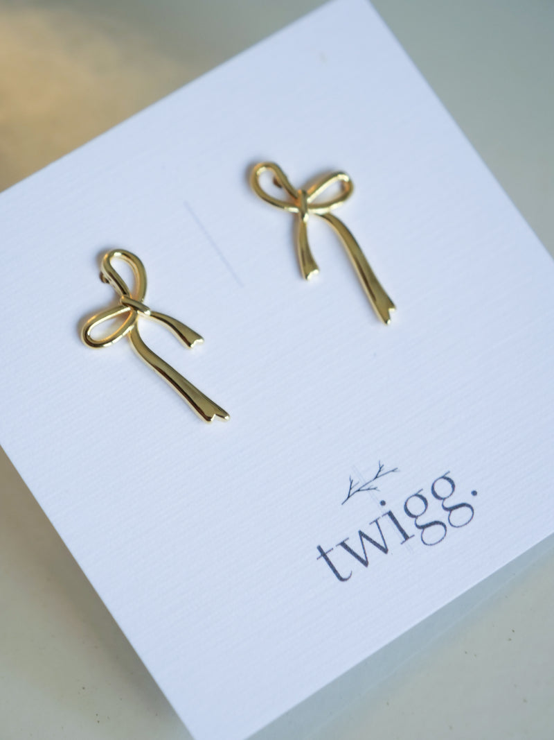 Twigg Long Bow Stud Earrings
