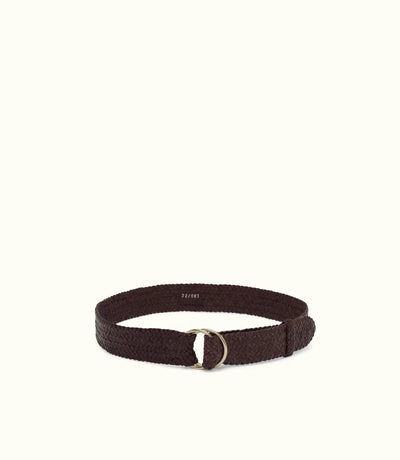 RMW 1.5 inch Plaited O Ring Belt - Brown