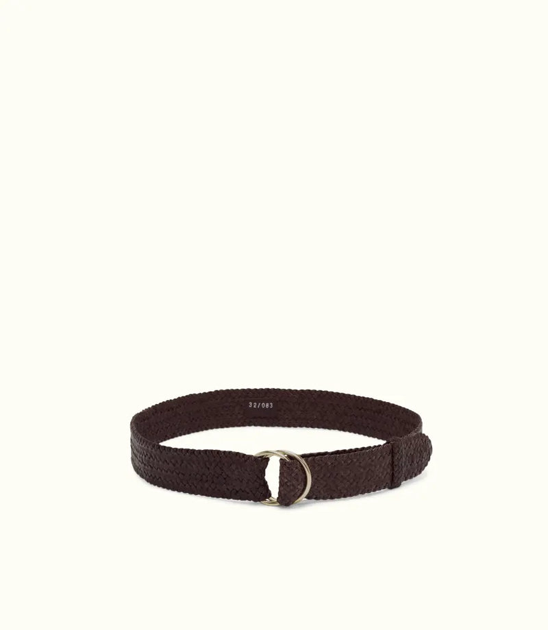RMW 1.5 inch Plaited O Ring Belt - Brown