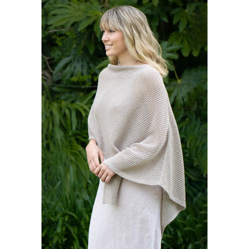 Lothlorian Cotton Plus Merino Mesh Poncho