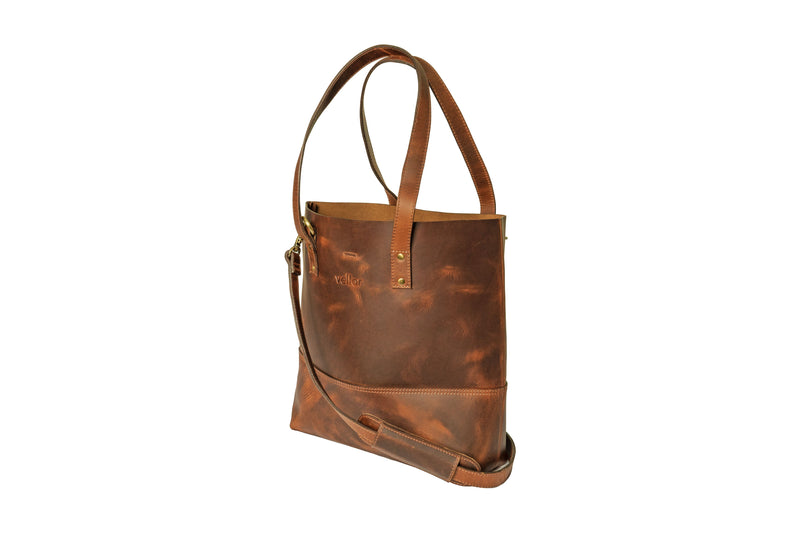 Camden Leather Tote - Whiskey