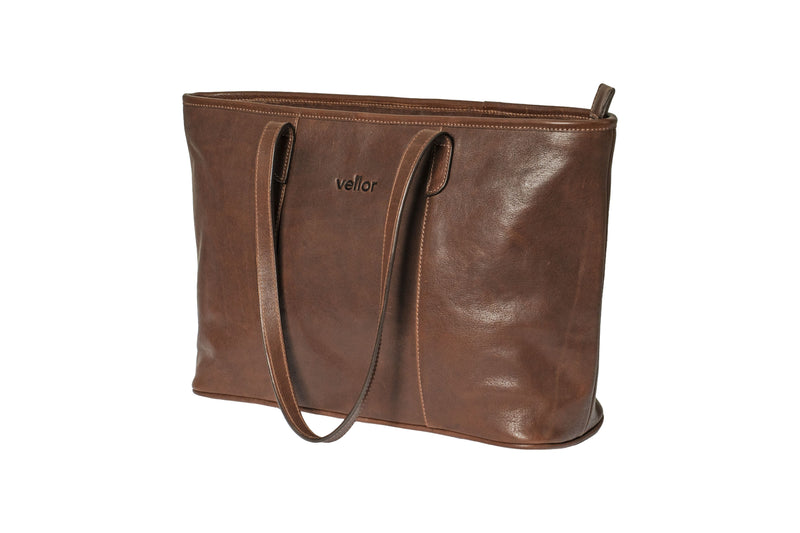 Charleston Leather Tote - Cognac