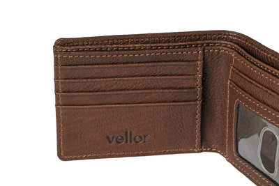 Clayton Leather Wallet - Cognac