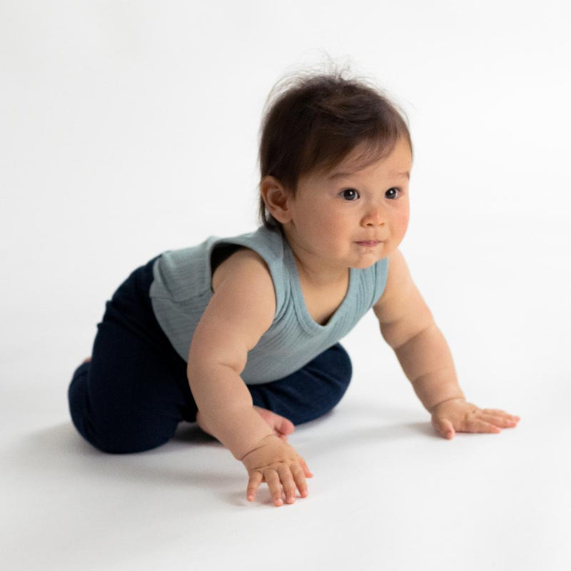 Woolbabe Organic Cotton/Merino Relaxed Pants - Tekapo Marl