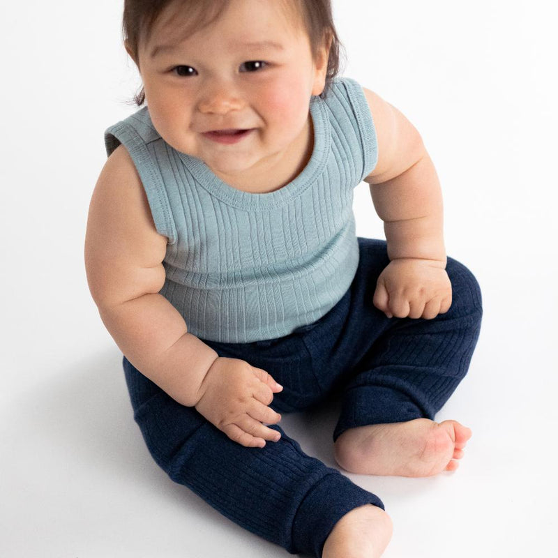Woolbabe Organic Cotton/Merino Relaxed Pants - Tekapo Marl