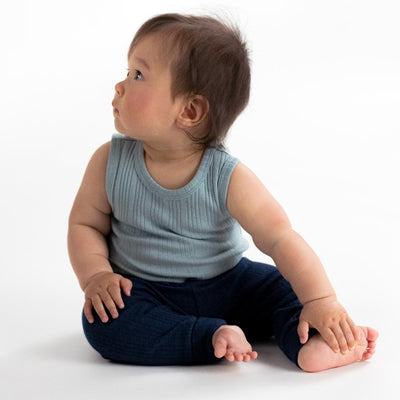 Woolbabe Organic Cotton/Merino Relaxed Pants - Tekapo Marl