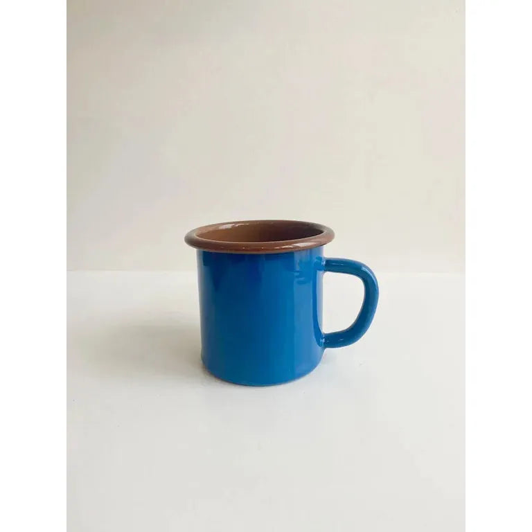 Dishy Enamel Mug Blue/Brown