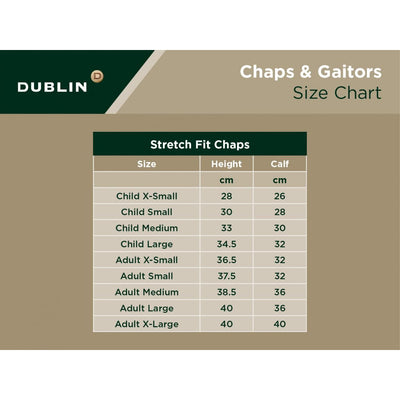 Dublin Stretch Fit Half Chaps - Adults